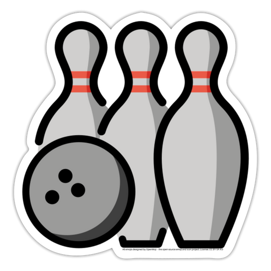 Bowling Moji Sticker - Emoji.Express - white matte