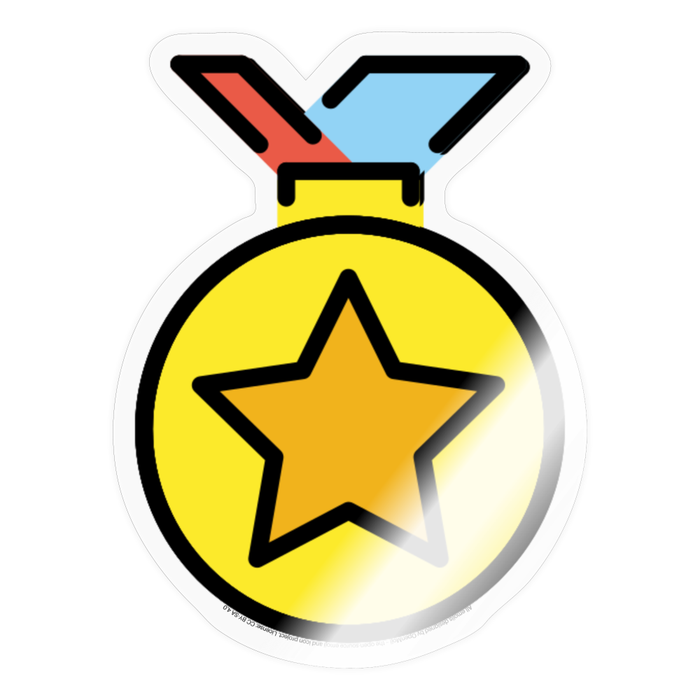 Sports Medal Moji Sticker - Emoji.Express - transparent glossy