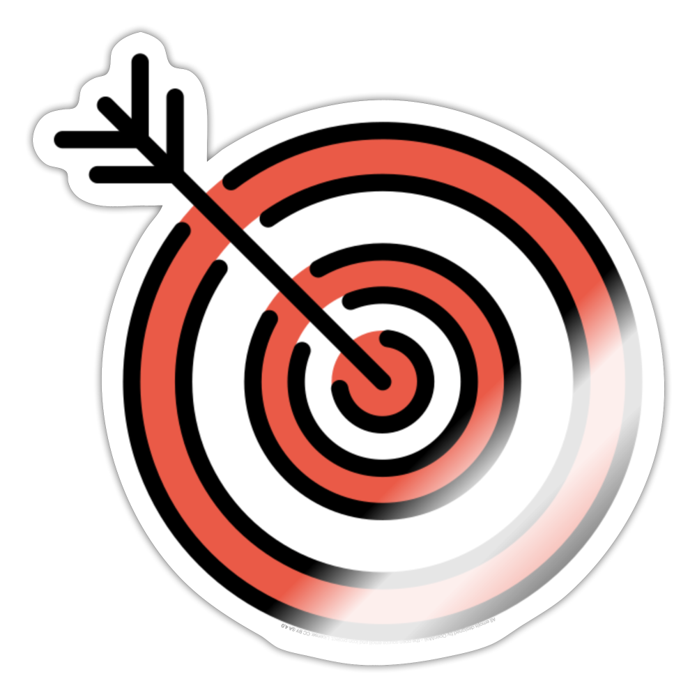 Bullseye Moji Sticker - Emoji.Express - white glossy