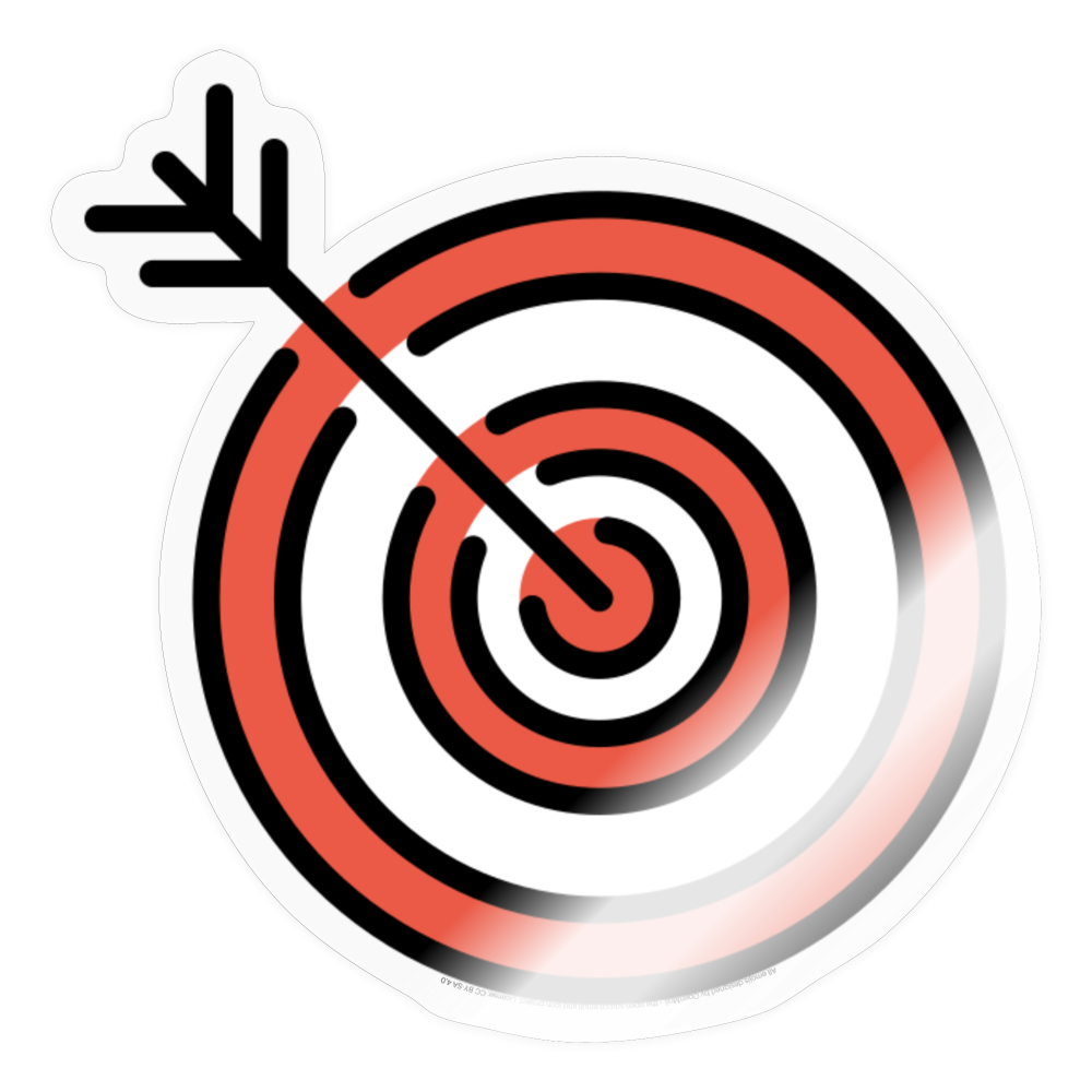 Bullseye Moji Sticker - Emoji.Express - transparent glossy