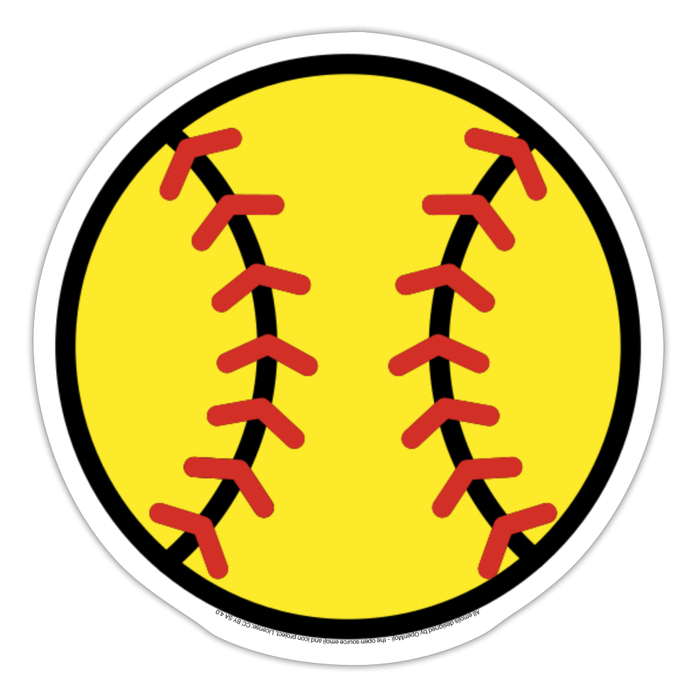 Softball Moji Sticker - Emoji.Express - white matte