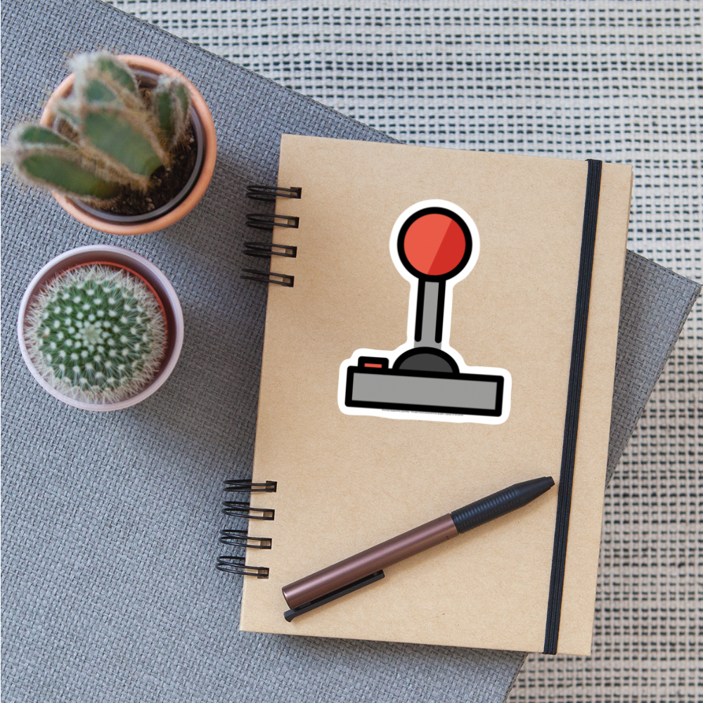 Joystick Moji Sticker - Emoji.Express - white matte