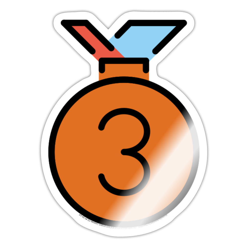 3rd Place Medal Moji Sticker - Emoji.Express - white glossy