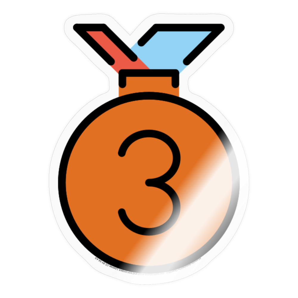 3rd Place Medal Moji Sticker - Emoji.Express - transparent glossy