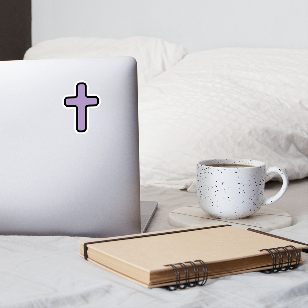 Latin Cross Moji Sticker - Emoji.Express - white matte