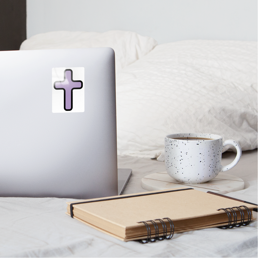 Latin Cross Moji Sticker - Emoji.Express - white glossy