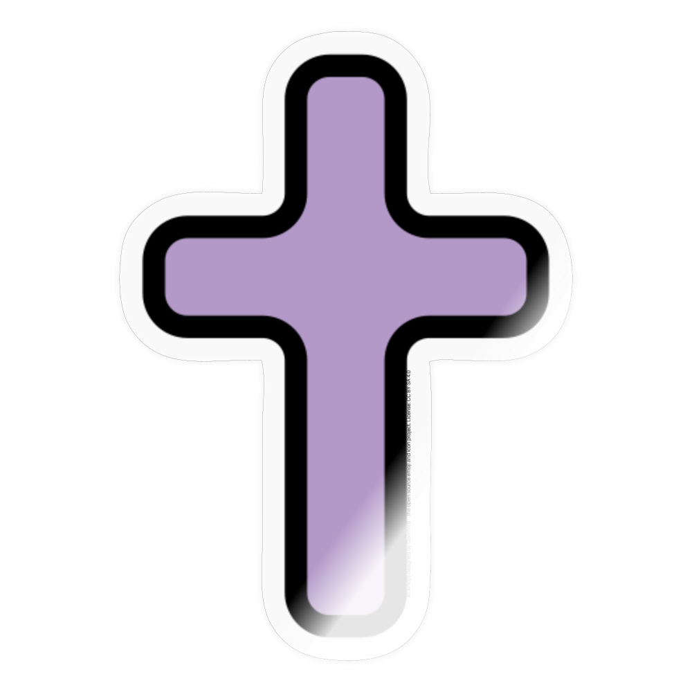 Latin Cross Moji Sticker - Emoji.Express - transparent glossy