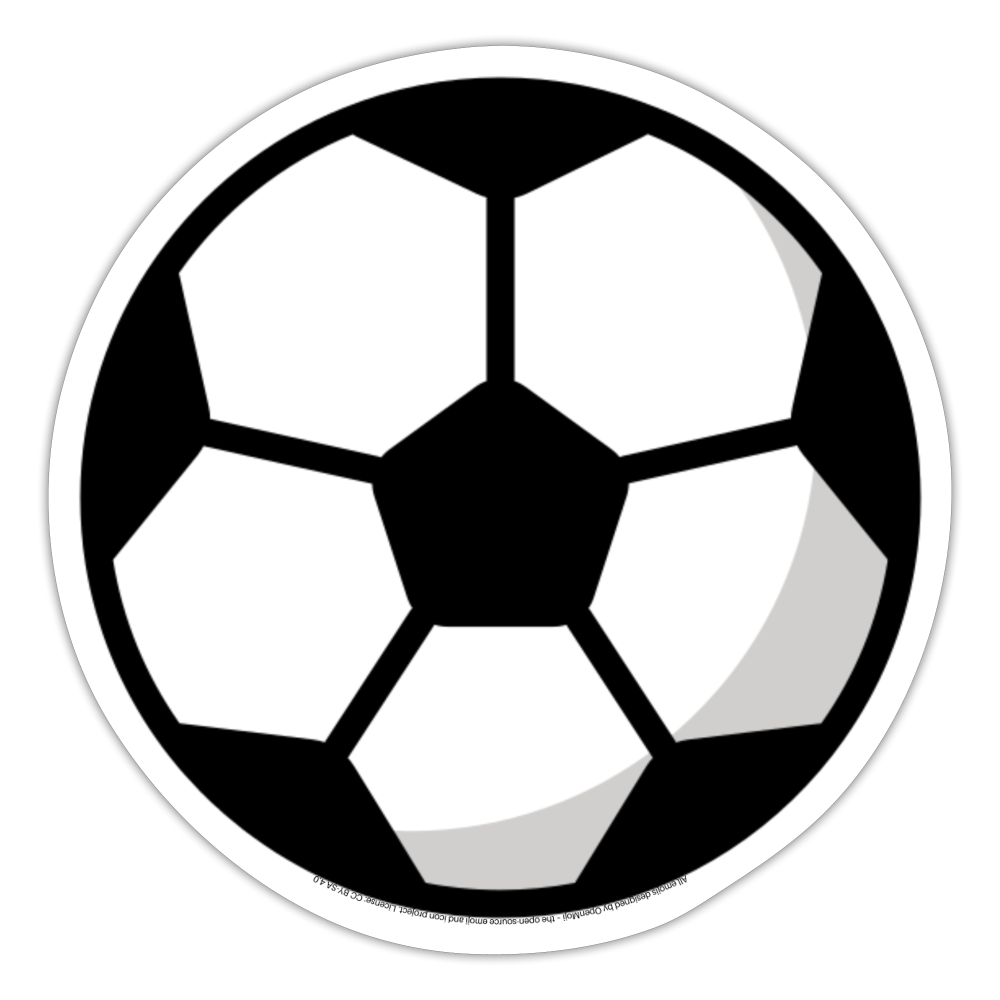 Soccer Ball Moji Sticker - Emoji.Express - white matte