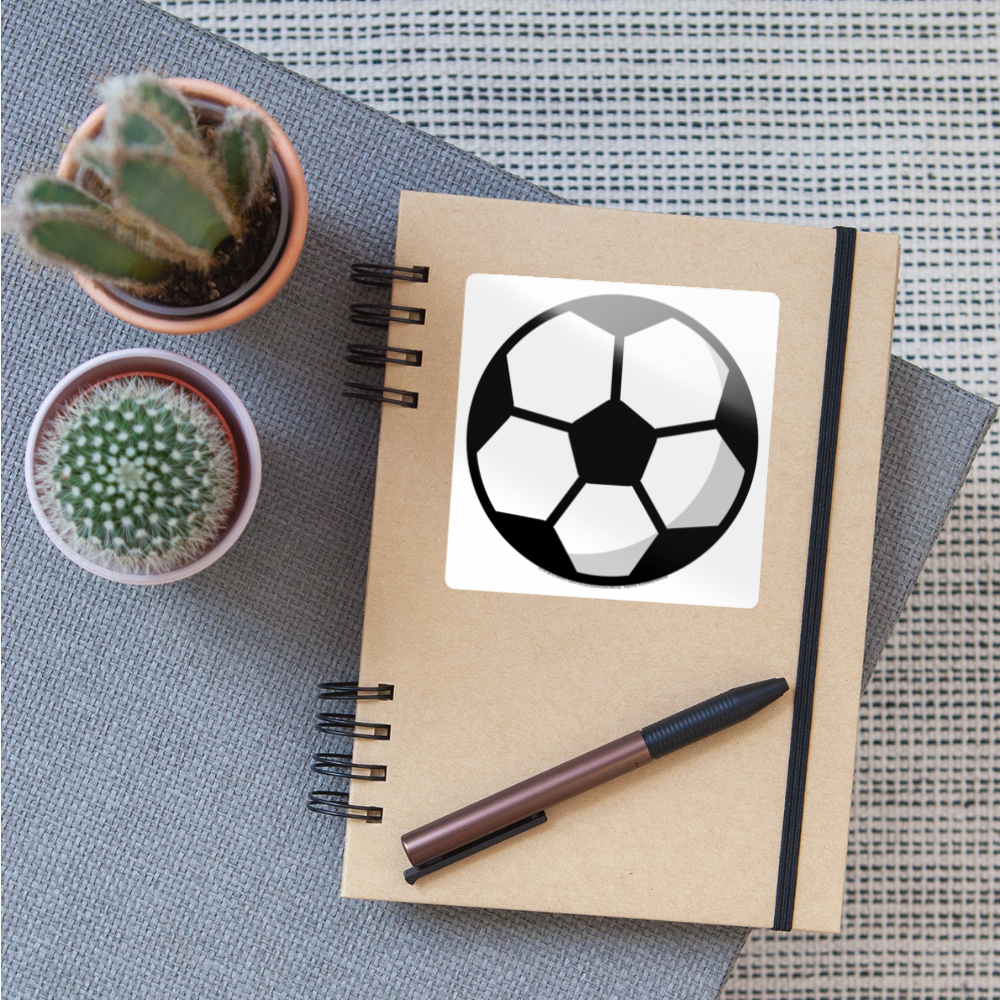 Soccer Ball Moji Sticker - Emoji.Express - white glossy