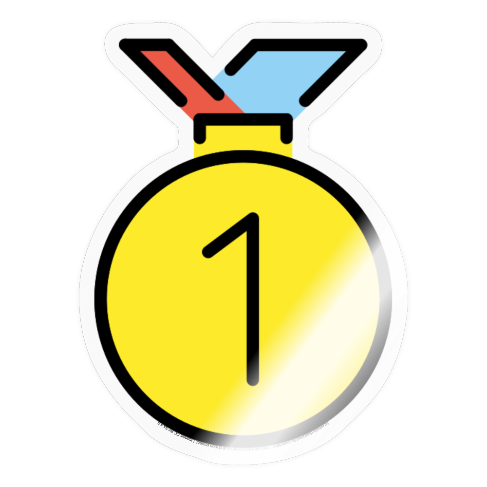 1st Place Medal Moji Sticker - Emoji.Express - transparent glossy