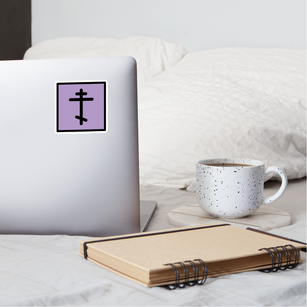 Orthodox Cross Moji Sticker - Emoji.Express - white matte