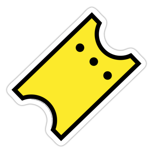 Ticket Moji Sticker - Emoji.Express - white matte