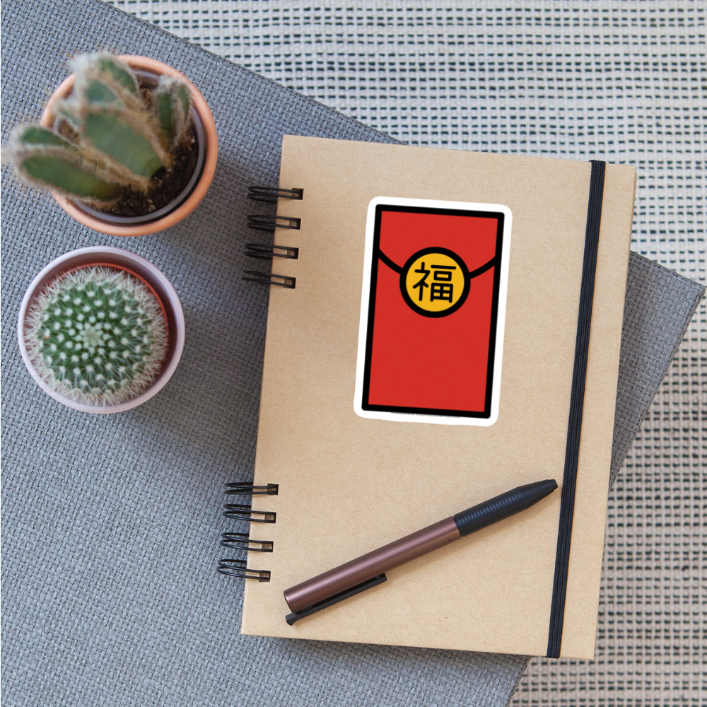 Red Envelope Moji Sticker - Emoji.Express - white matte