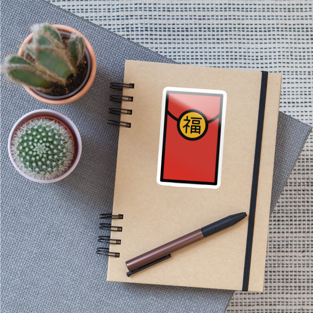 Red Envelope Moji Sticker - Emoji.Express - white glossy