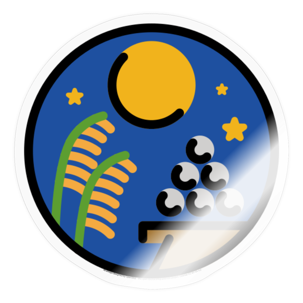 Moon viewing Ceremony Moji Sticker - Emoji.Express - transparent glossy