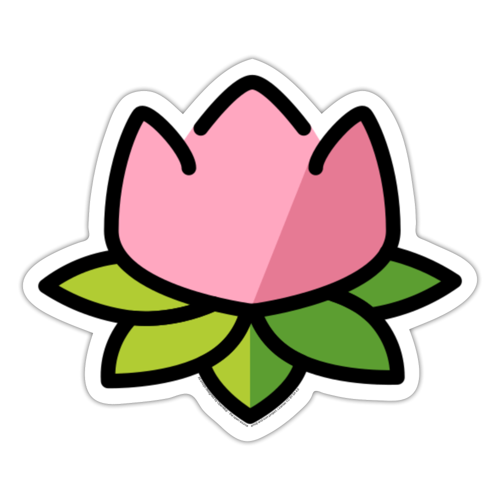 Lotus Moji Sticker - Emoji.Express - white matte