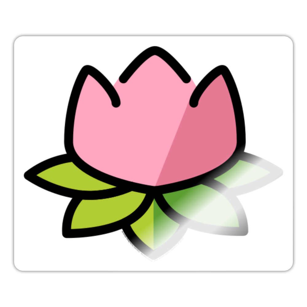 Lotus Moji Sticker - Emoji.Express - white glossy