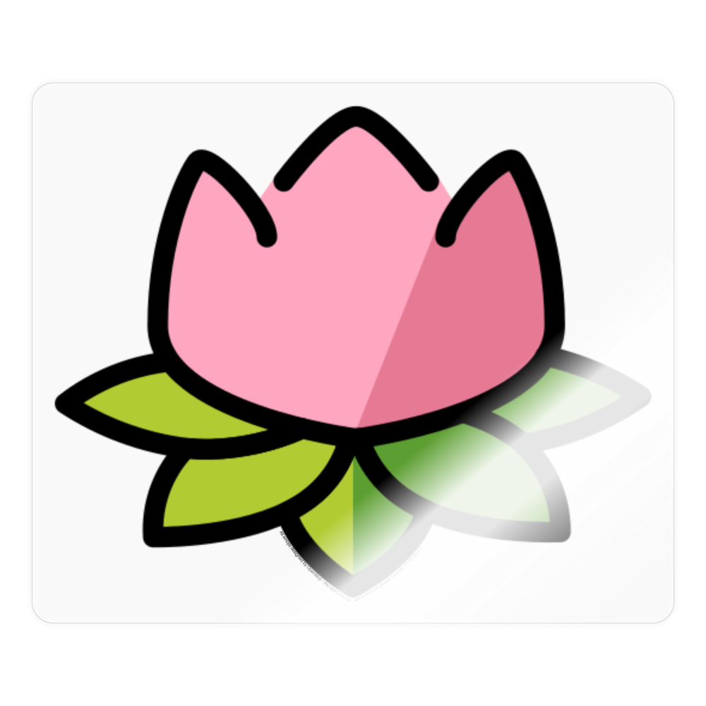 Lotus Moji Sticker - Emoji.Express - transparent glossy