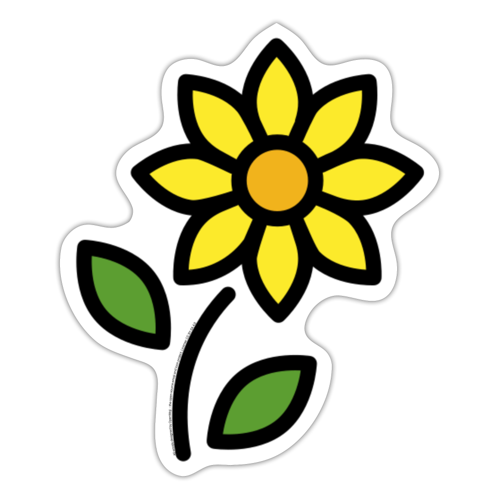 Sunflower Moji Sticker - Emoji.Express - white matte
