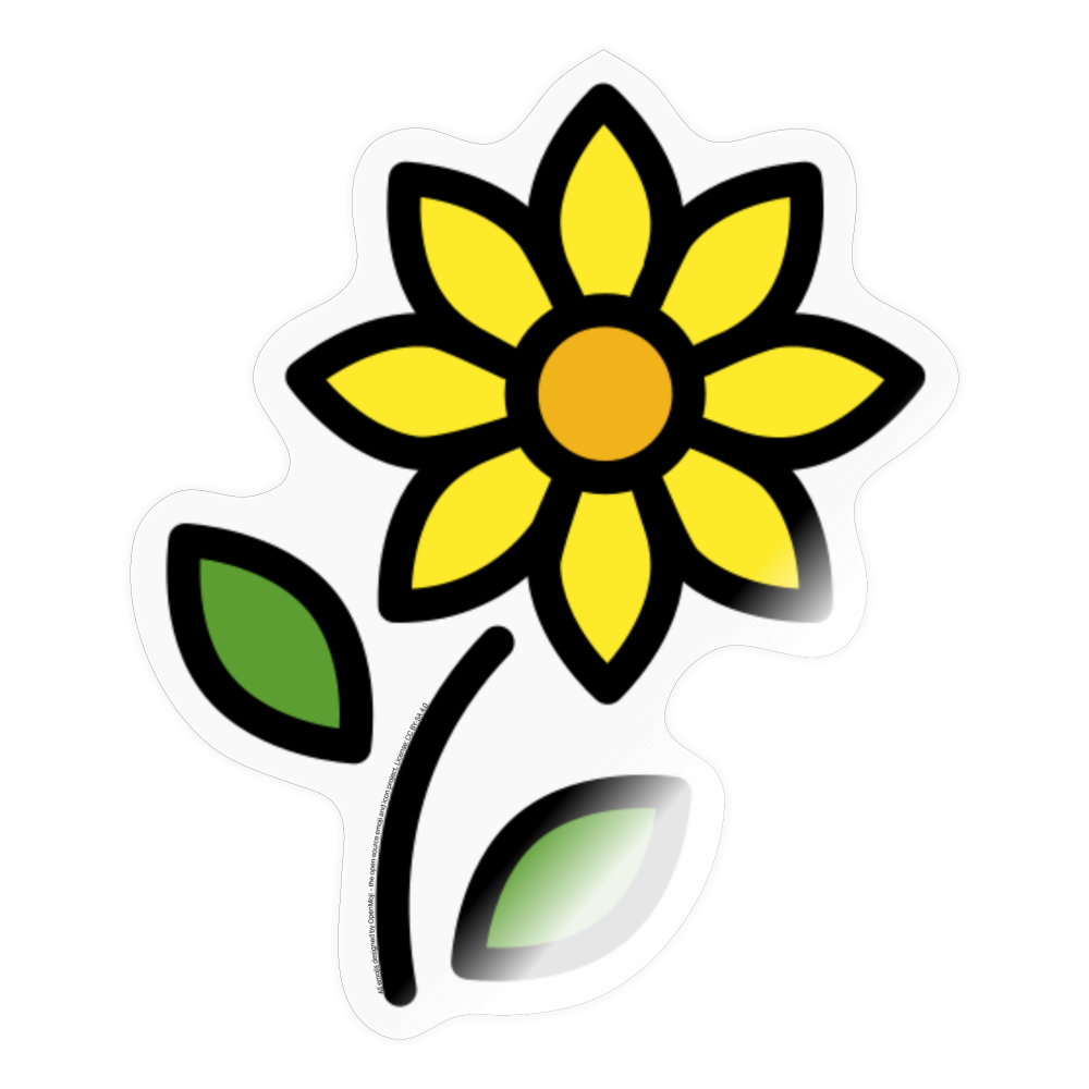 Sunflower Moji Sticker - Emoji.Express - transparent glossy