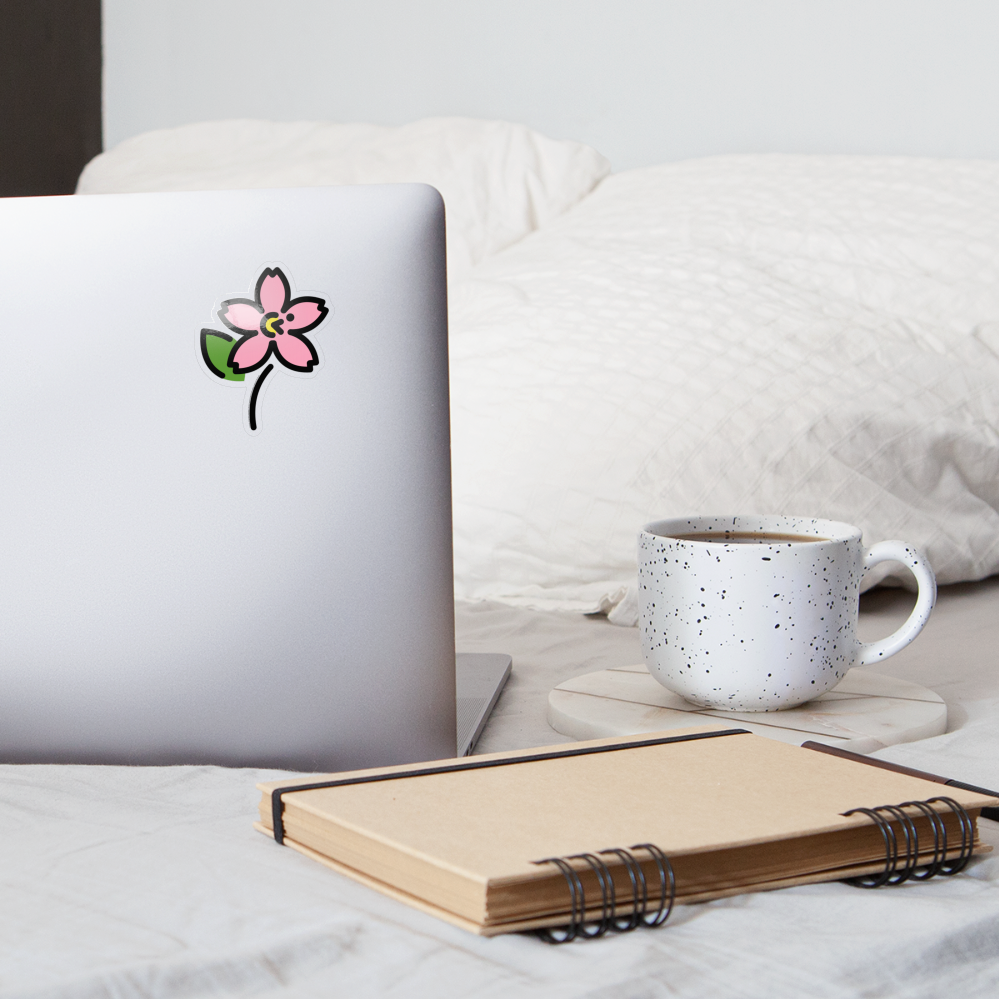 Cherry Blossom Moji Sticker - Emoji.Express - transparent glossy