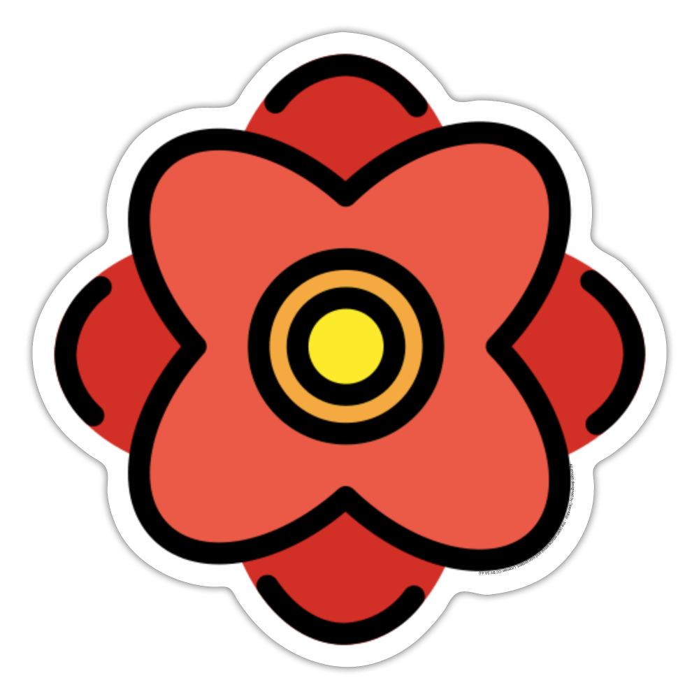 Rosette Moji Sticker - Emoji.Express - white matte
