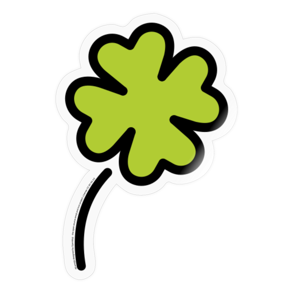 Four Leaf Clover Moji Sticker - Emoji.Express - transparent glossy