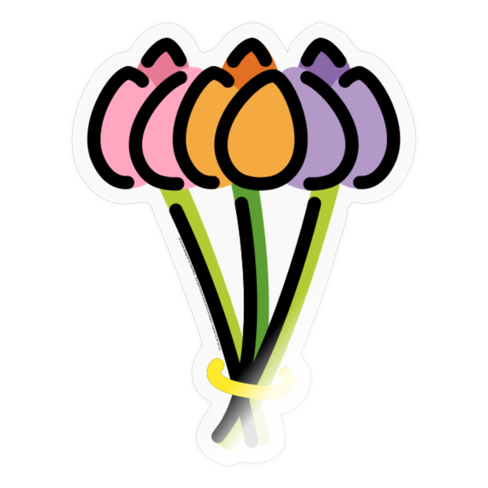 Bouquet Moji Sticker - Emoji.Express - transparent glossy