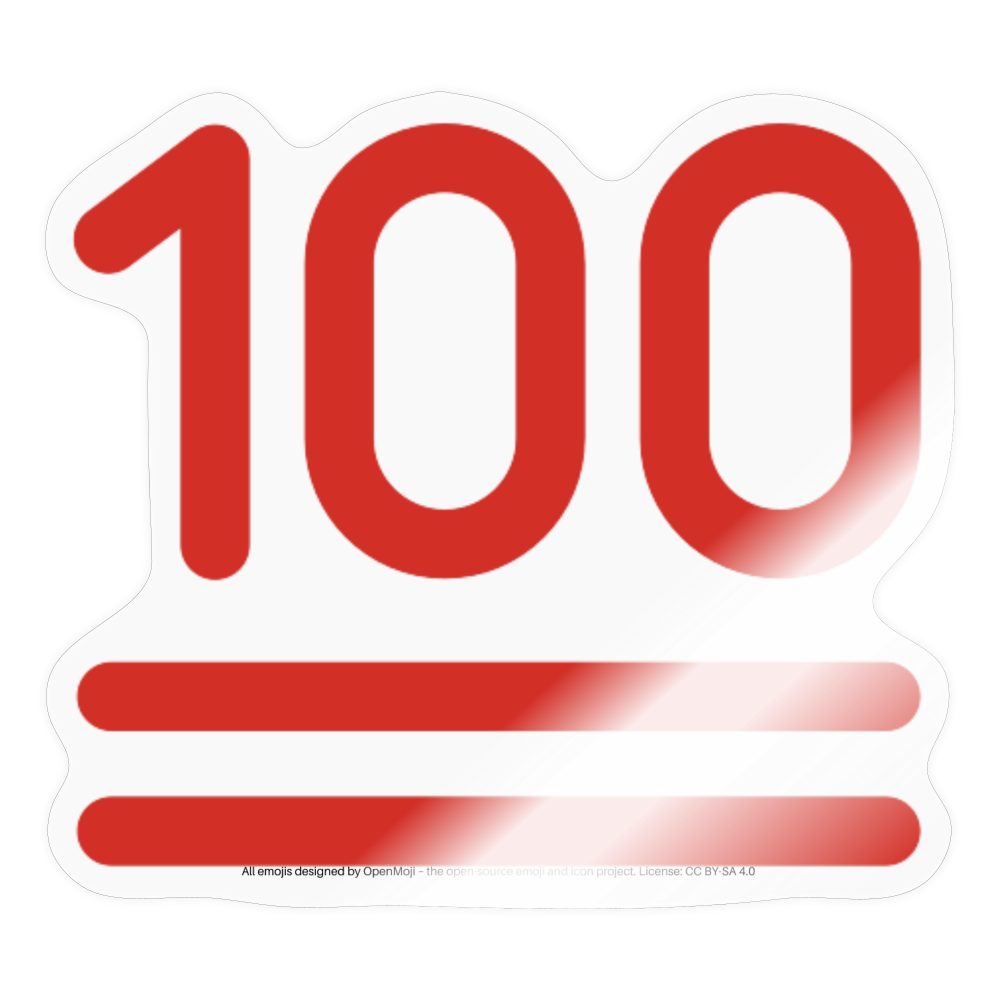 Hundred Points Moji Sticker - Emoji.Express - transparent glossy