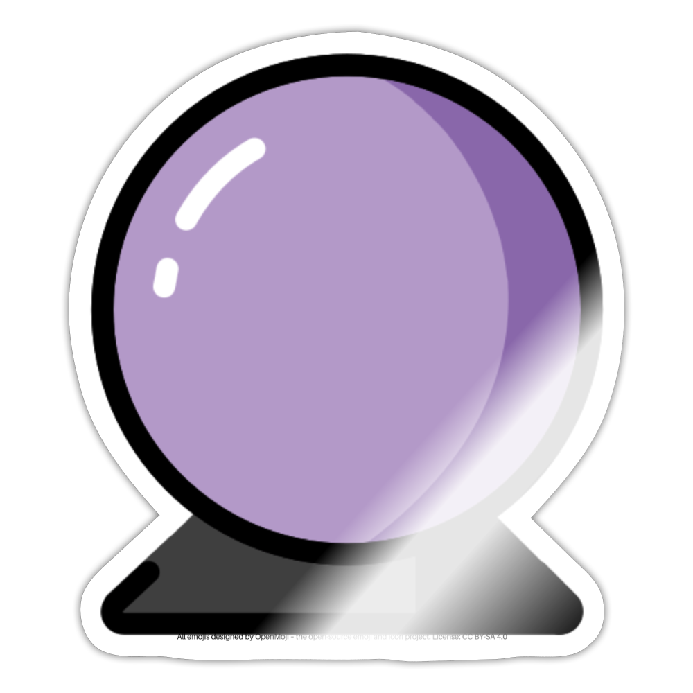 Crystal Ball Moji Sticker - Emoji.Express - white glossy