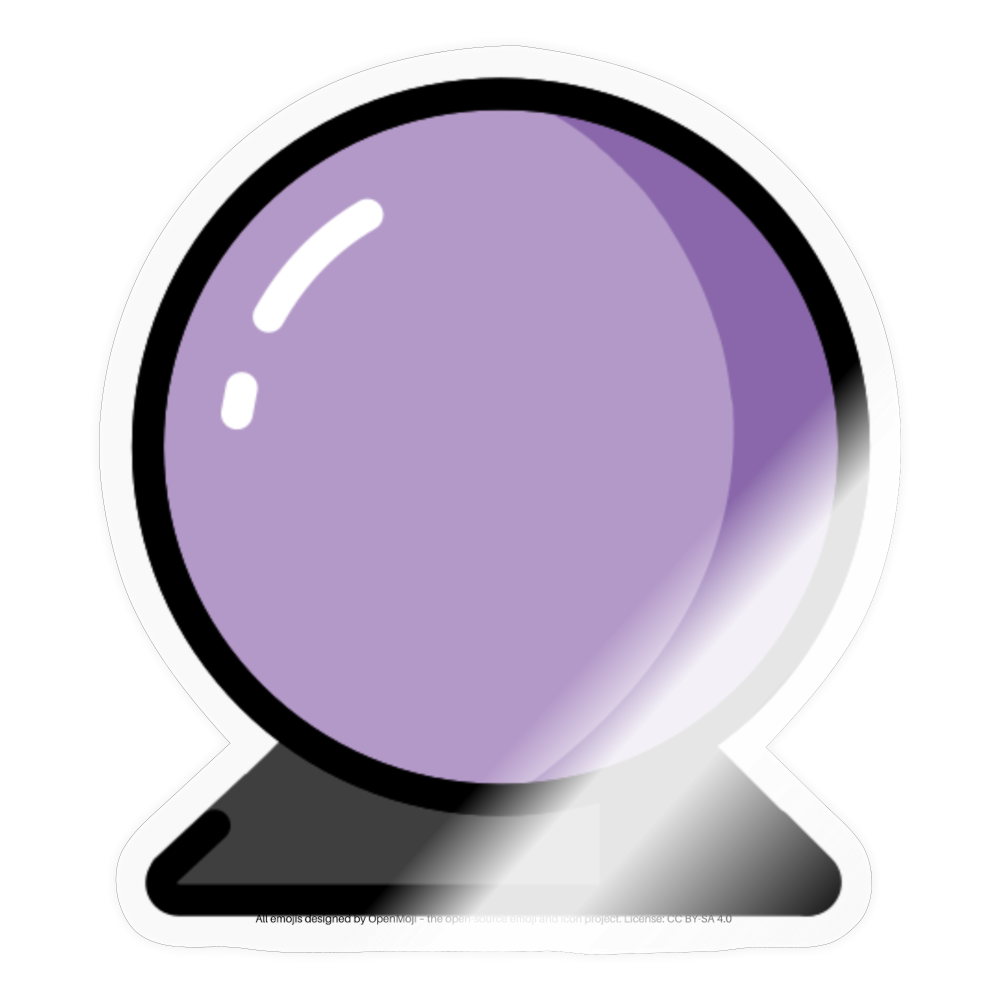 Crystal Ball Moji Sticker - Emoji.Express - transparent glossy