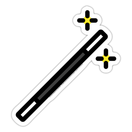 Magic Wand Sticker - Emoji.Express - white matte