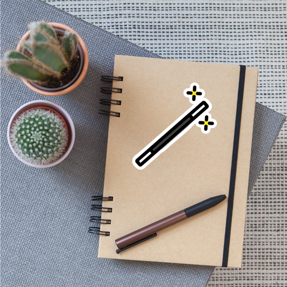 Magic Wand Sticker - Emoji.Express - white matte