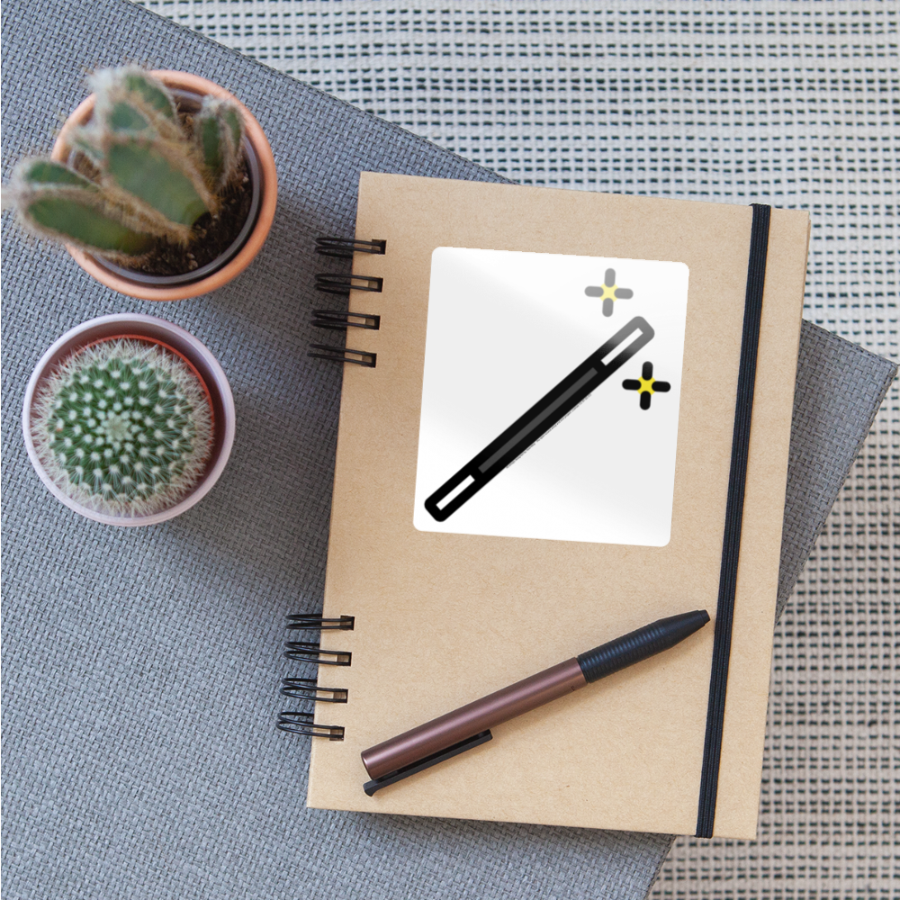 Magic Wand Sticker - Emoji.Express - white glossy