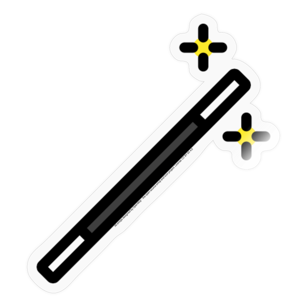 Magic Wand Sticker - Emoji.Express - transparent glossy