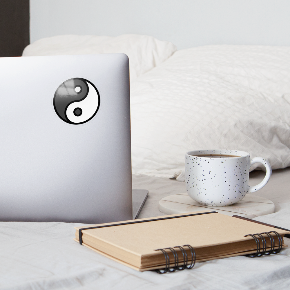 Yin Yang Moji Sticker - Emoji.Express - transparent glossy