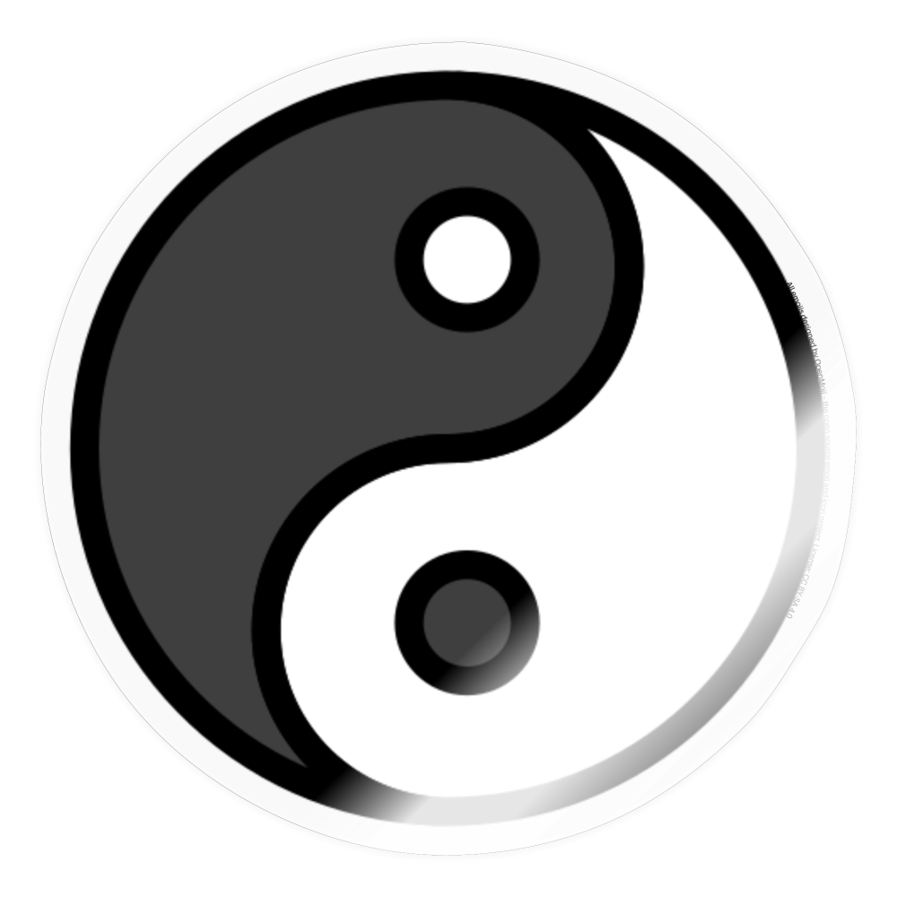 Yin Yang Moji Sticker - Emoji.Express - transparent glossy