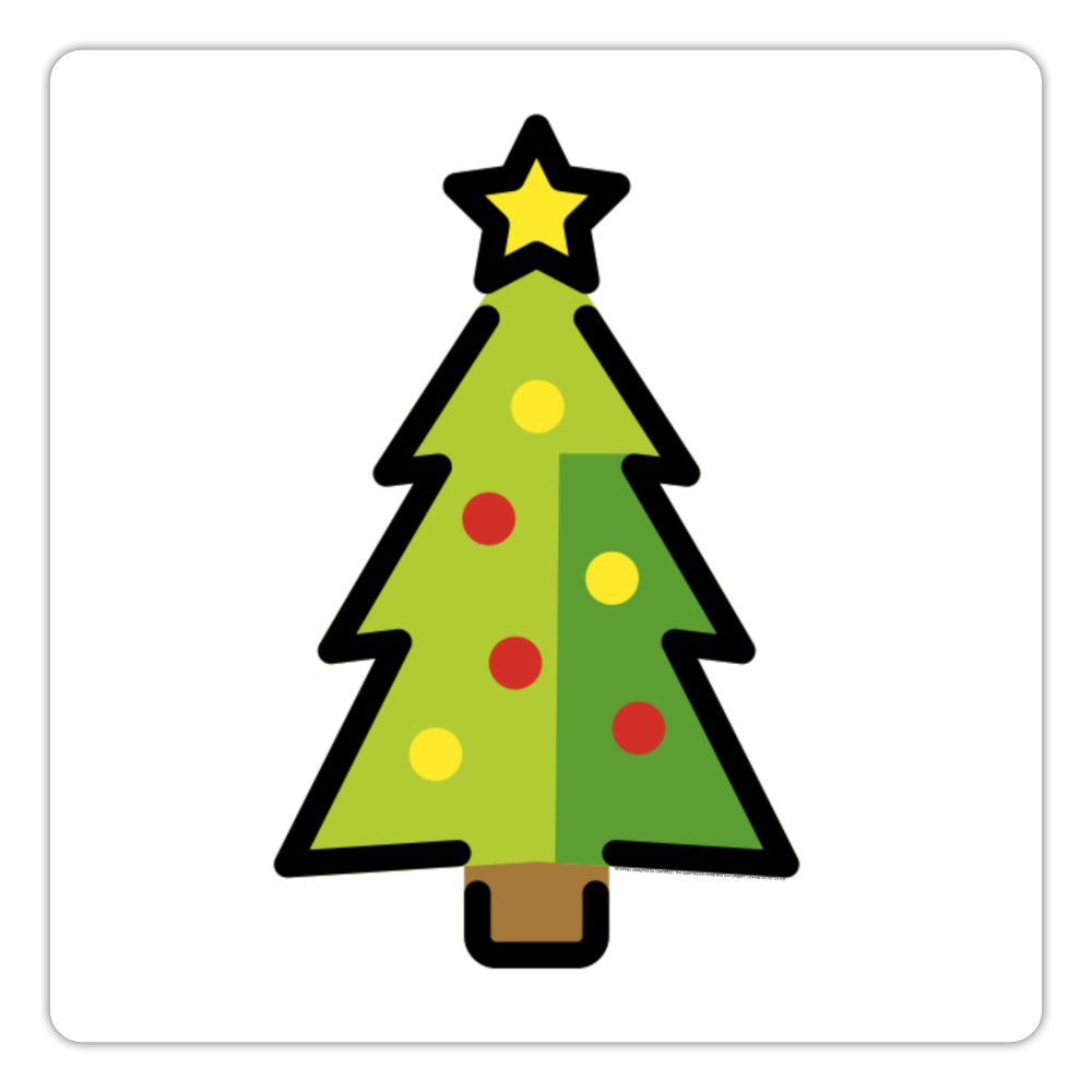 Christmas Tree Moji Sticker - Emoji.Express - white matte