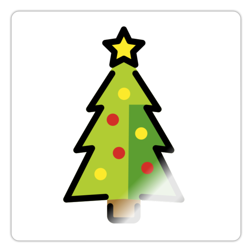 Christmas Tree Moji Sticker - Emoji.Express - white glossy
