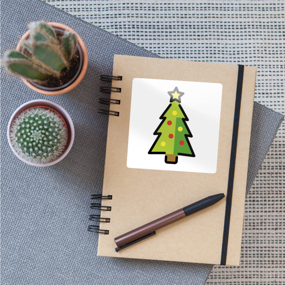 Christmas Tree Moji Sticker - Emoji.Express - white glossy
