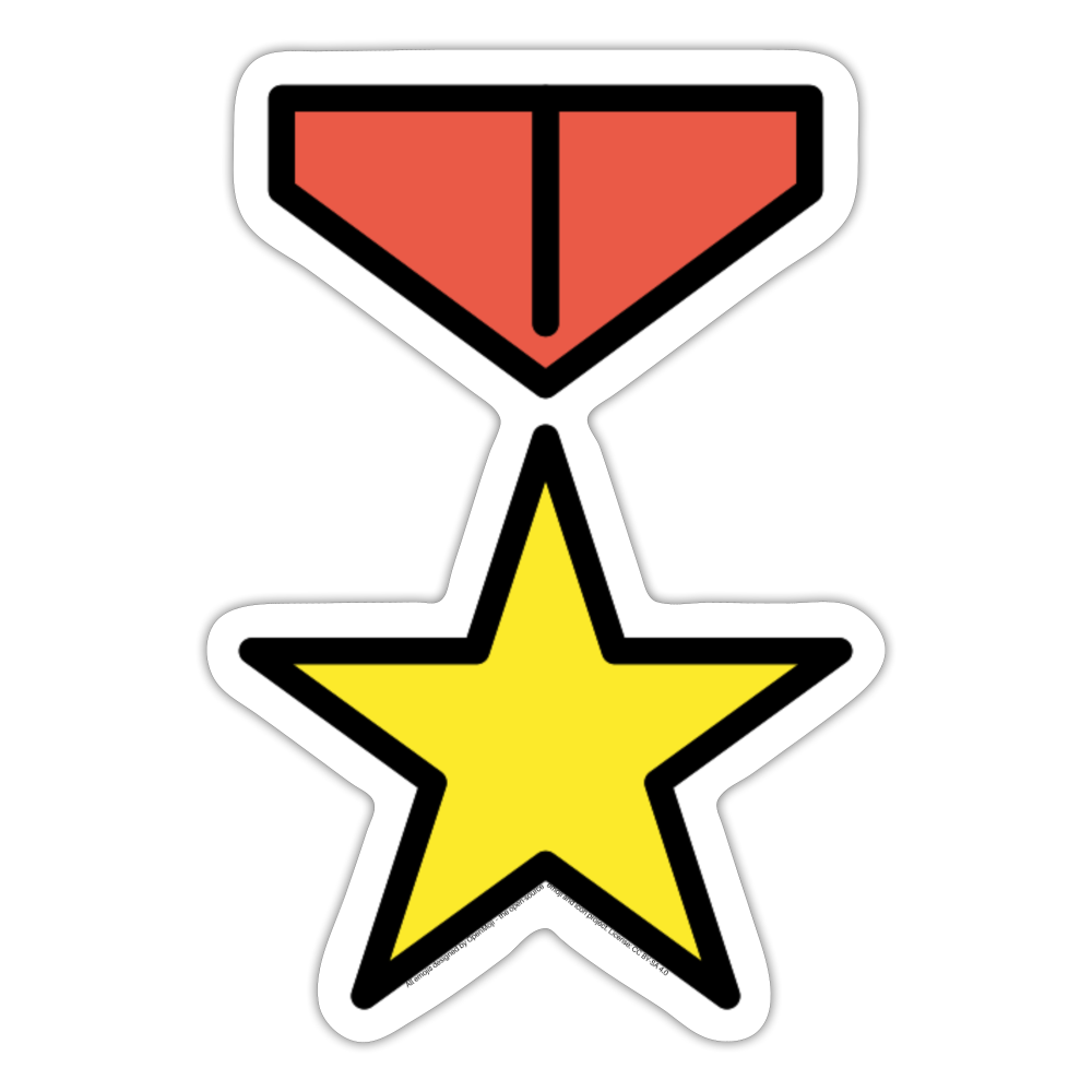 Military Medal Moji Sticker - Emoji.Express - white matte