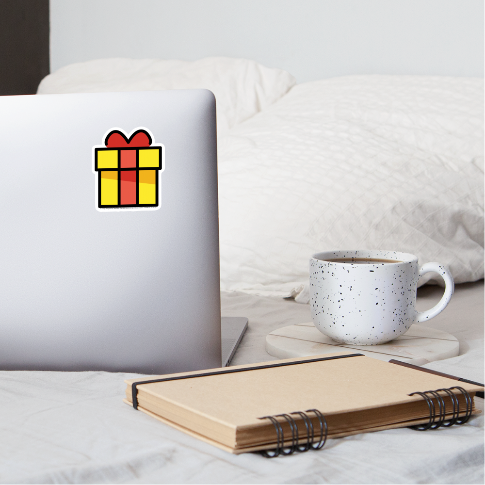 Wrapped Gift Moji Sticker - Emoji.Express - white matte