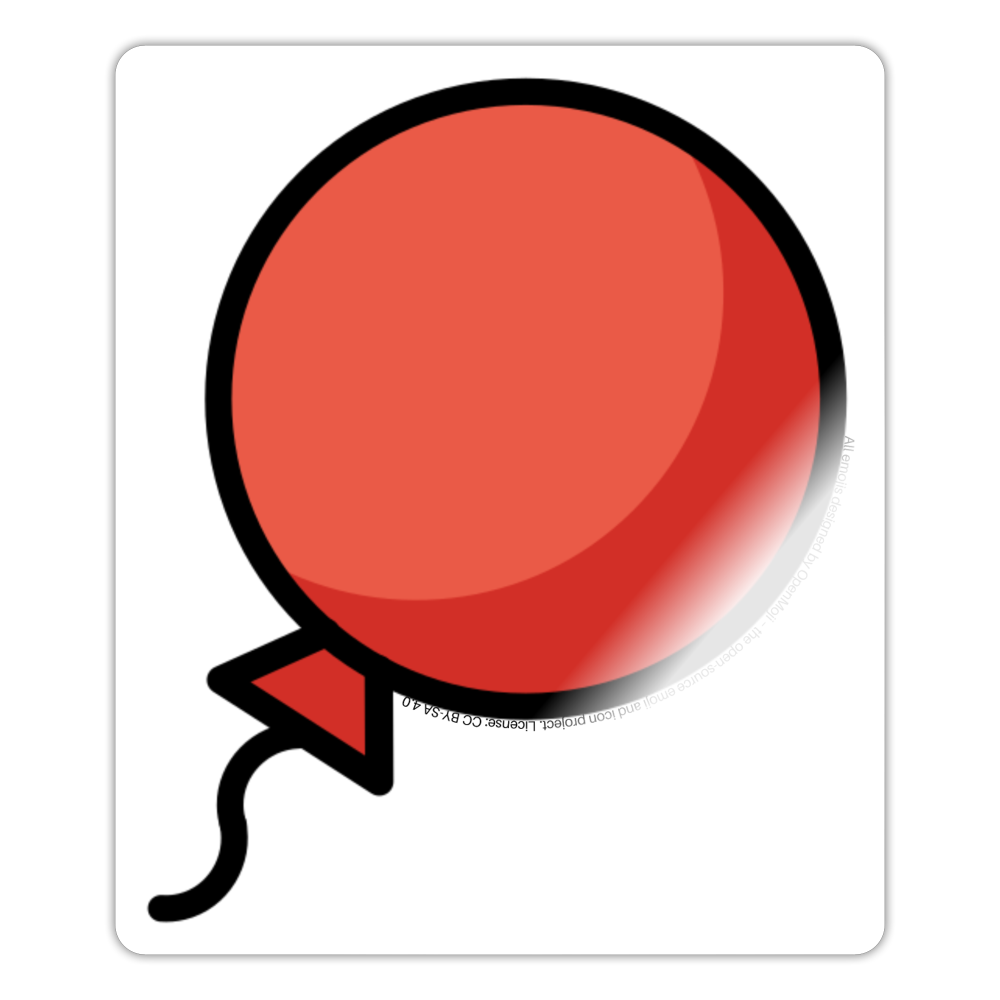 Balloon Moji Sticker - Emoji.Express - white glossy