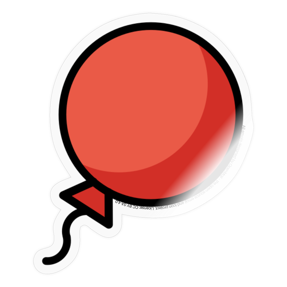 Balloon Moji Sticker - Emoji.Express - transparent glossy