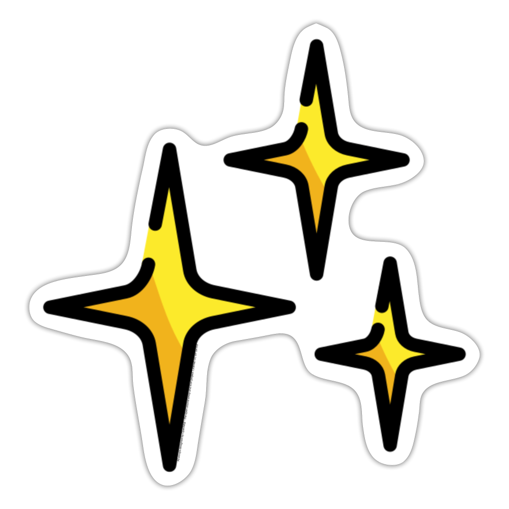 Sparkles Moji Sticker - Emoji.Express - white matte