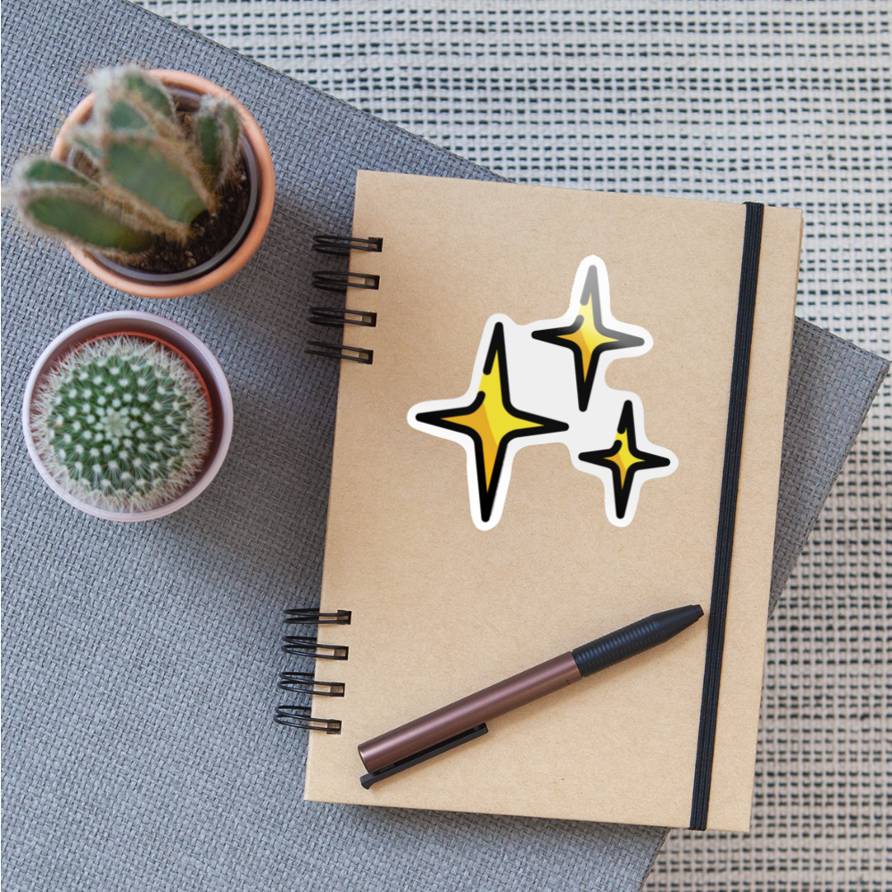 Sparkles Moji Sticker - Emoji.Express - white glossy