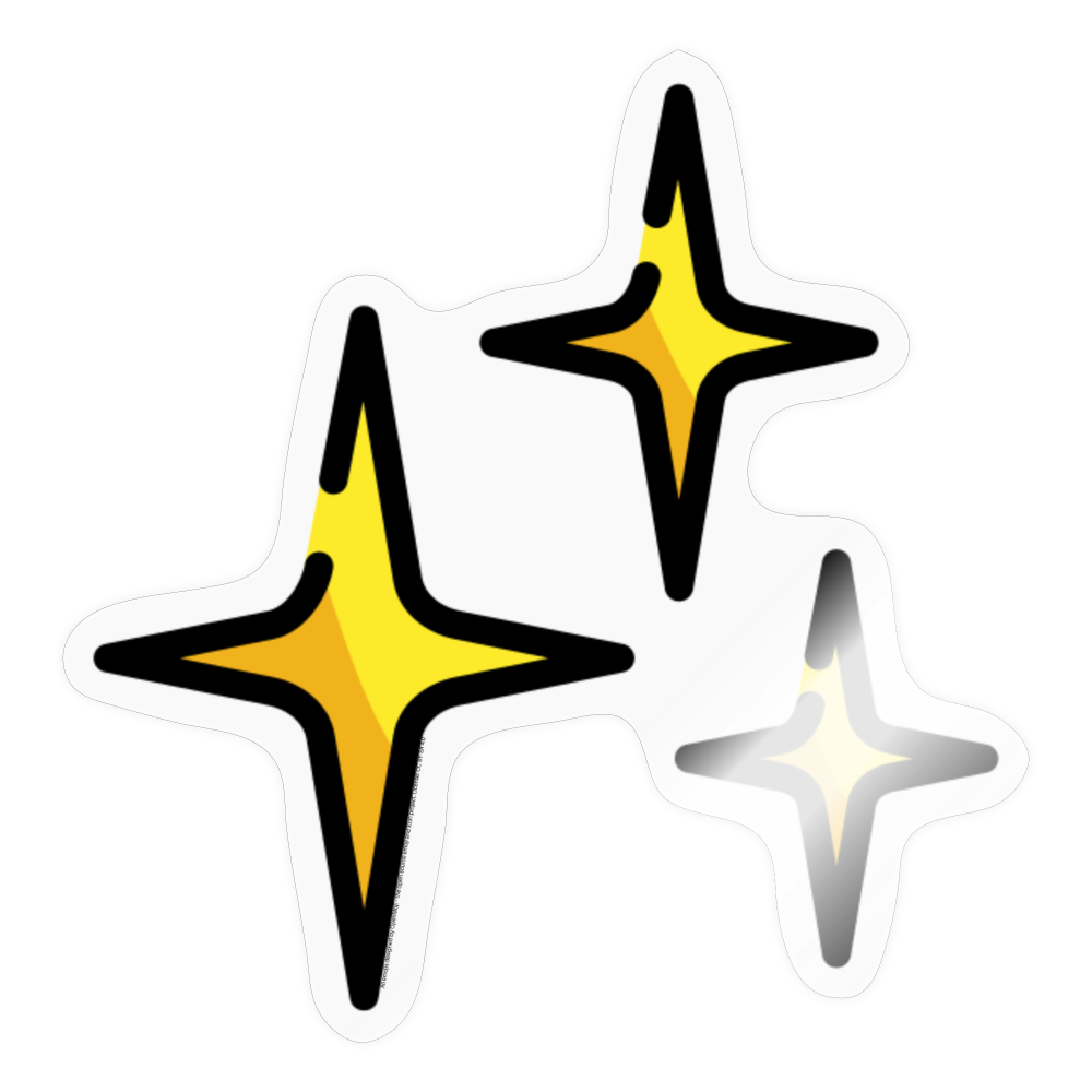 Sparkles Moji Sticker - Emoji.Express - transparent glossy