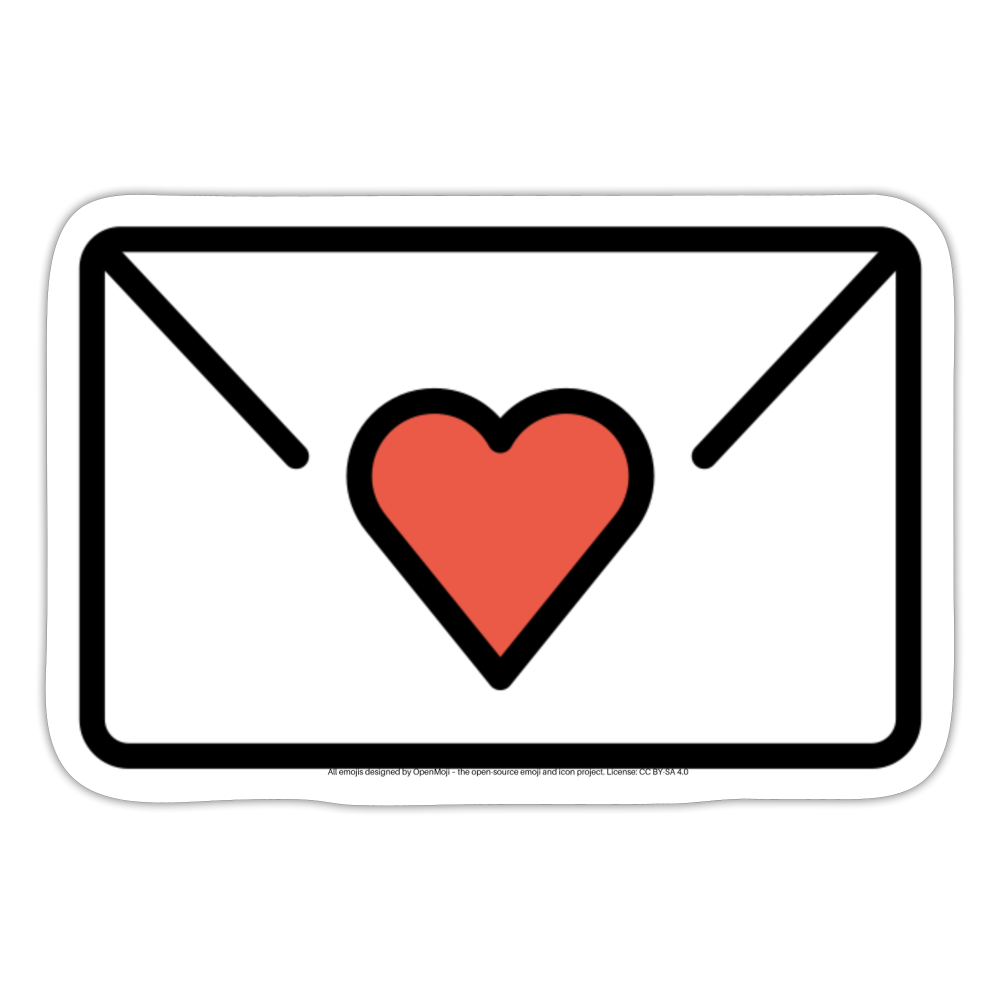 Love Letter Moji Sticker - Emoji.Express - white matte