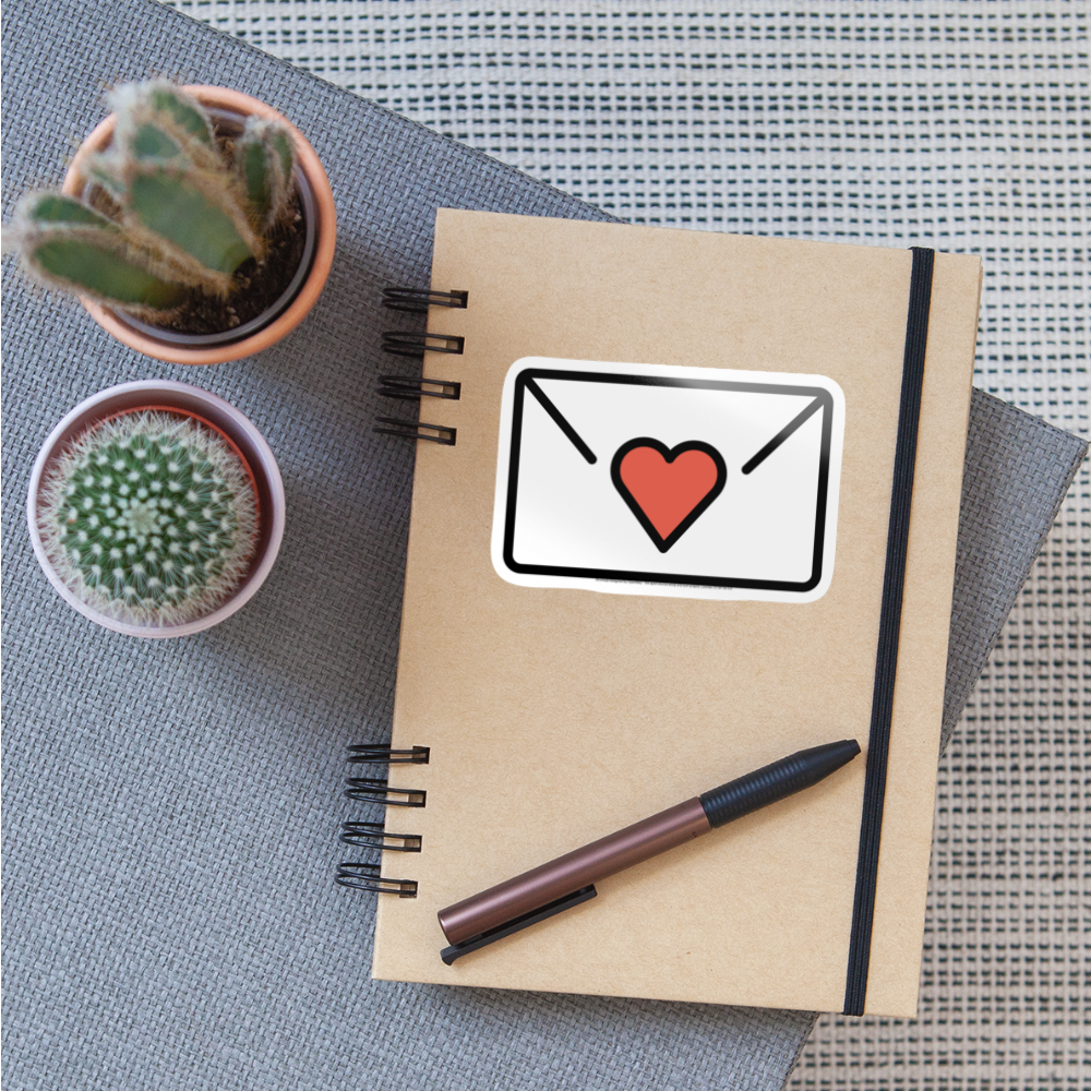 Love Letter Moji Sticker - Emoji.Express - white glossy