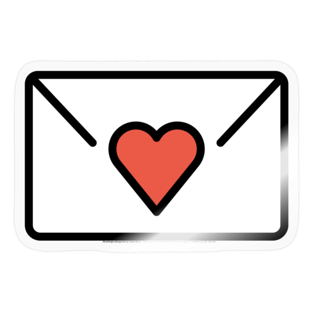 Love Letter Moji Sticker - Emoji.Express - transparent glossy
